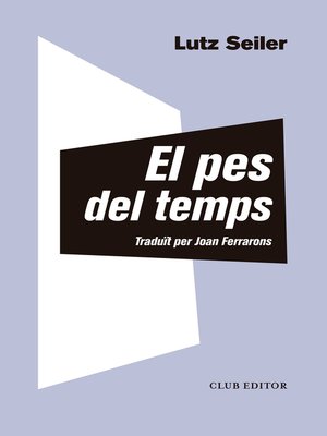 cover image of El pes del temps
